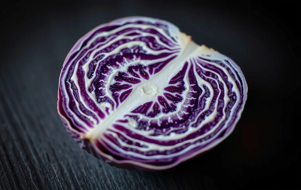 Textura macro varză mov